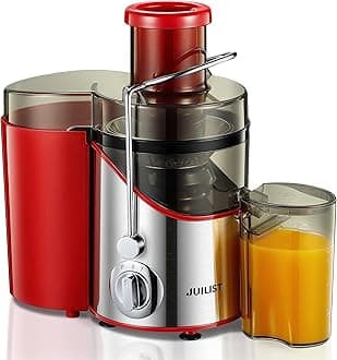 Juicer Machines, Juilist 3" Wide Mouth Juicer Extractor Max Power 800W, for Vegetable and Fruit with 3-Speed Setting, 400W Motor, Easy to Clean, Red