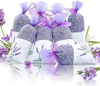 8 Packs Lavender Sachet Bags for Drawers and Closets, Long-Lasting Lavender Scented Sachets Home Fragrance Hanging Closet Odor Eliminator, Smell Good for House