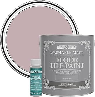 Rust-Oleum Pink Washable Matt Floor Tile Paint - Little Light 2.5L