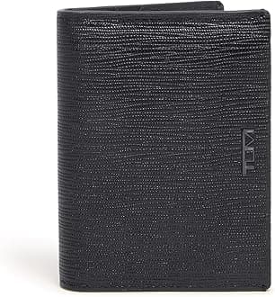 Mens L-Fold Black Embossed One Size