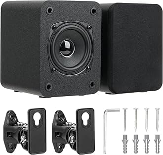 Wall Mount Passive Speakers, Indoor Rear Surround Sound Speakers, Stereo Speakers for Midrange & High-Frequency, Passive Bookshelf Speakers for Home Theater, Receiver or Amplifier Required