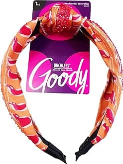 GOODY Ouchless Headband - Fashion Print - Comfort Fit for All Day Wear - For All Hair Types - Hair Accessories for Girls