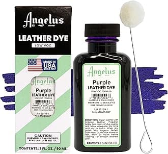 Angelus Leather Dye - Flexible Leather Dye for Shoes, Boots, Bags, Crafts, Furniture, & More 3oz (Purple)