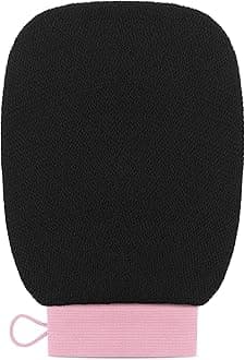 Valitic Exfoliating Glove for Body Scrub- Body Scrubber Exfoliator Mitt for Shower & Bath - Exfoliating Body & Face Dead Skin Remover - Korean Style Exfoliating Women & Men - Single Black Pink