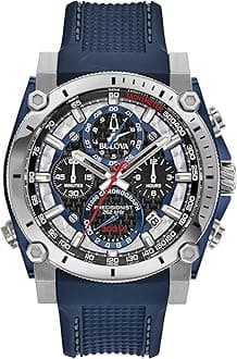 Men's Icon High Precision Quartz Chronograph Watch, Curved Mineral Crystal, 300m Water Resistant, Continuous Sweeping Secondhand, Luminous Markers