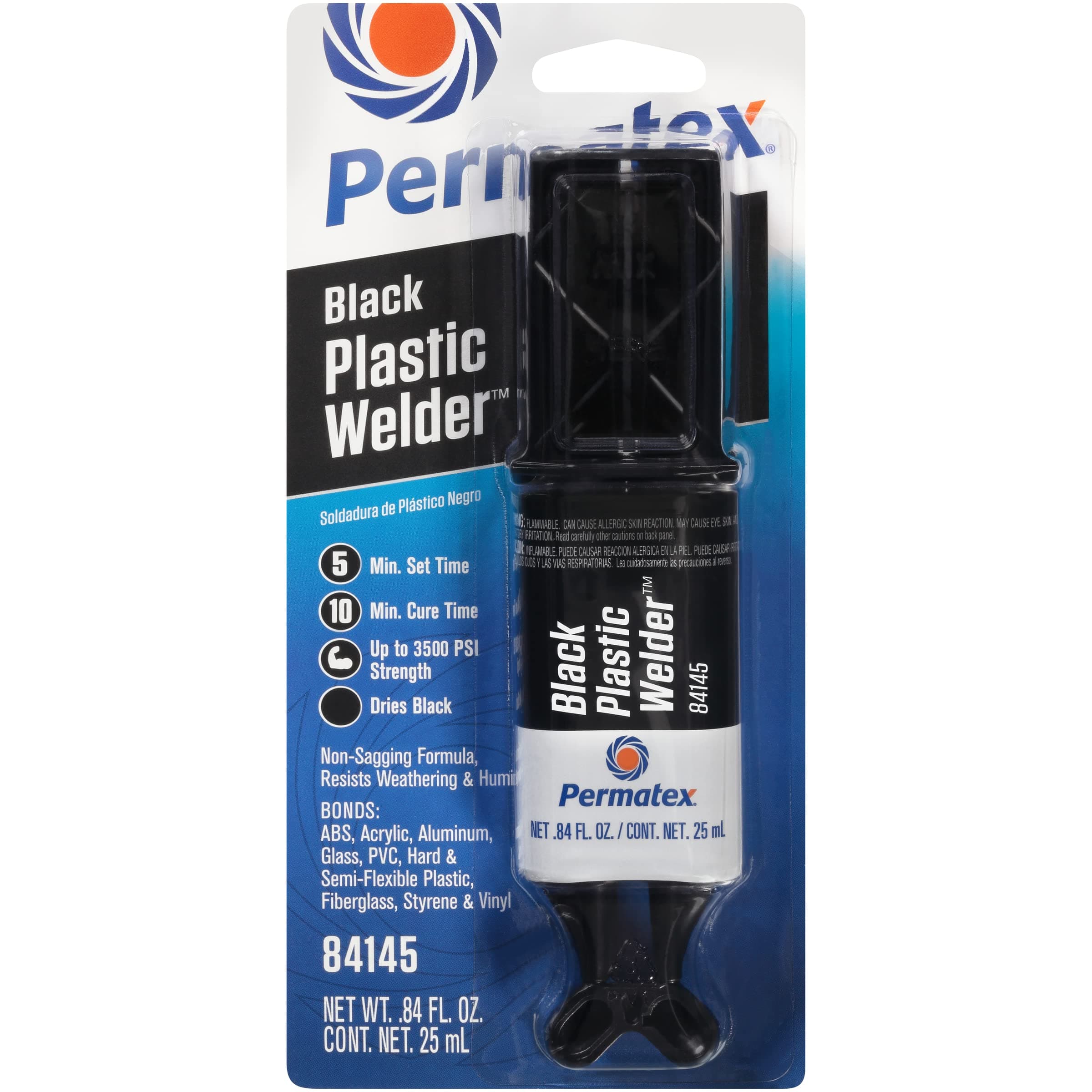 Permatex Permapoxy プラスチック溶接 ブラック 0.84 fl. Ounce 84145