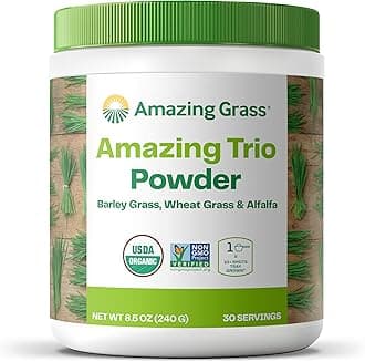Greens Trio: Greens Powder with Wheatgrass, Alfalfa, & Barley Grass, Rich Source of Chlorophyll, 30 Servings