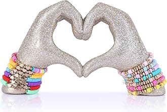 Heart Hand Sculpture, Champagne Gold Home Decor Aesthetics for Shelves on Coffee Table Dining Table Centerpiece, Birthday Gifts and Memorial Gifts for Women, Girlfriend Girls Mom.