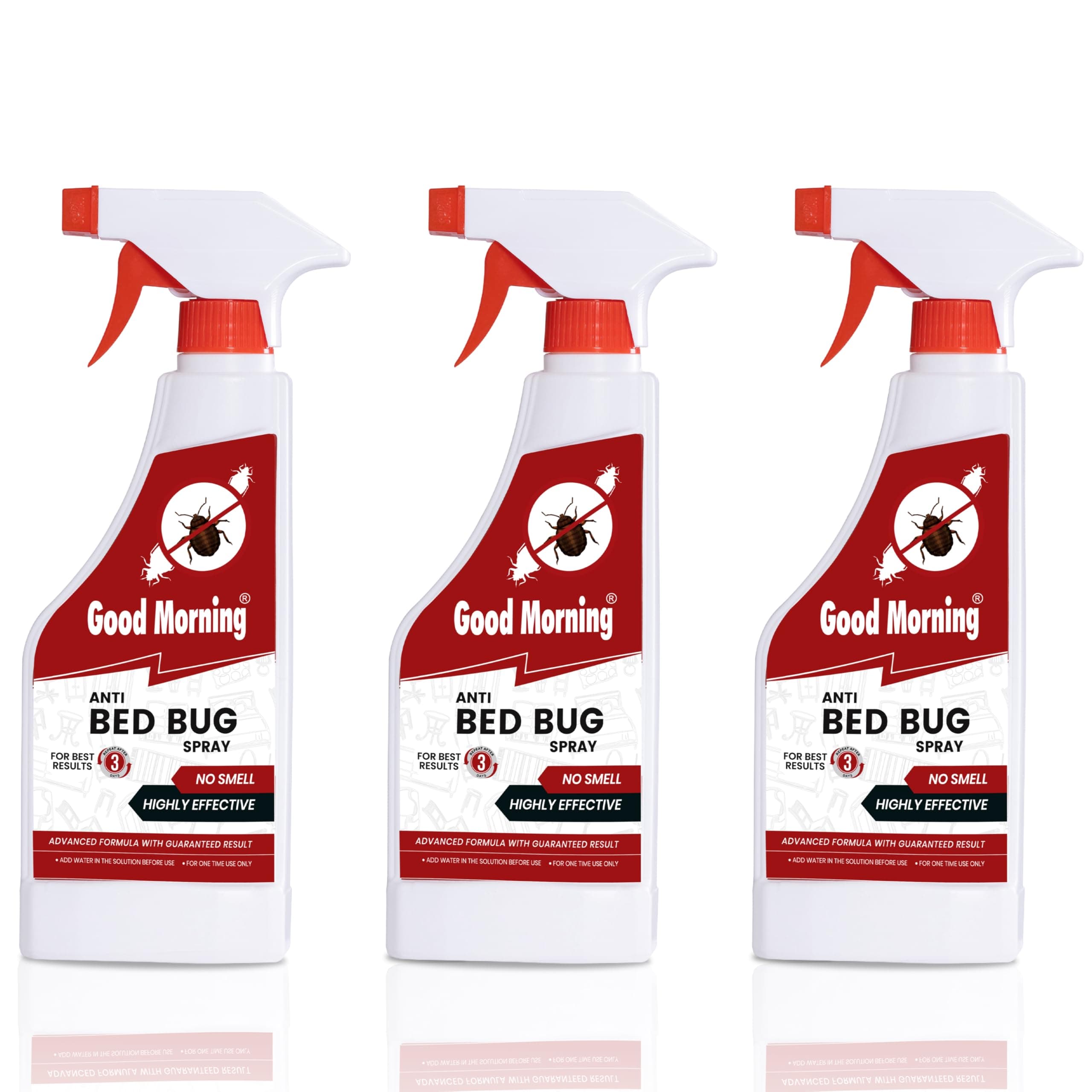 Good Morning Bed Bug Killer Spray, 40ml Concentrate - Pack of 3