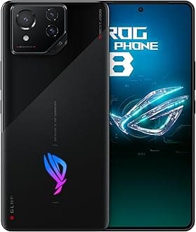ASUS ROG Phone 8, Qualcomm Snapdragon 8 Gen 3, SM8650, 6.78" FHD+ (2400x1080) 165Hz, 12GB RAM, 256GB Storage, Android 14, 50MP Gimbal Camera, 5500mAh, Dual Sim, Black, UK