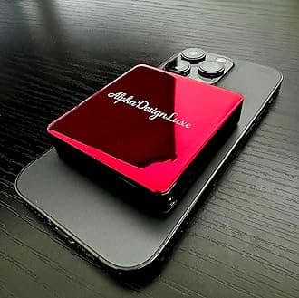 Latest 2024 Magnetic Power Bank Fast Charging 10000mAh Wireless Mag-Safe Charger Portable Battery Pack for Mobile Devices Cell Phones Smartphones iPhone Android Samsung (Red Hottie)