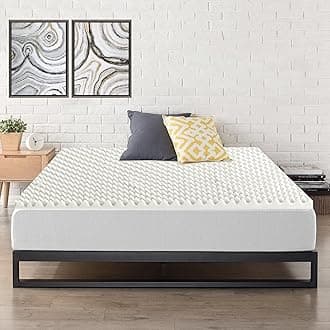 Mayton Convoluted Egg Shell 2-inch Breathable Foam Bed Topper | Makes Mattresses Comfortable and Relaxing, Provides Faster Pain Relief and Provides Orthopedic Beneficial Support, Queen, Off-White