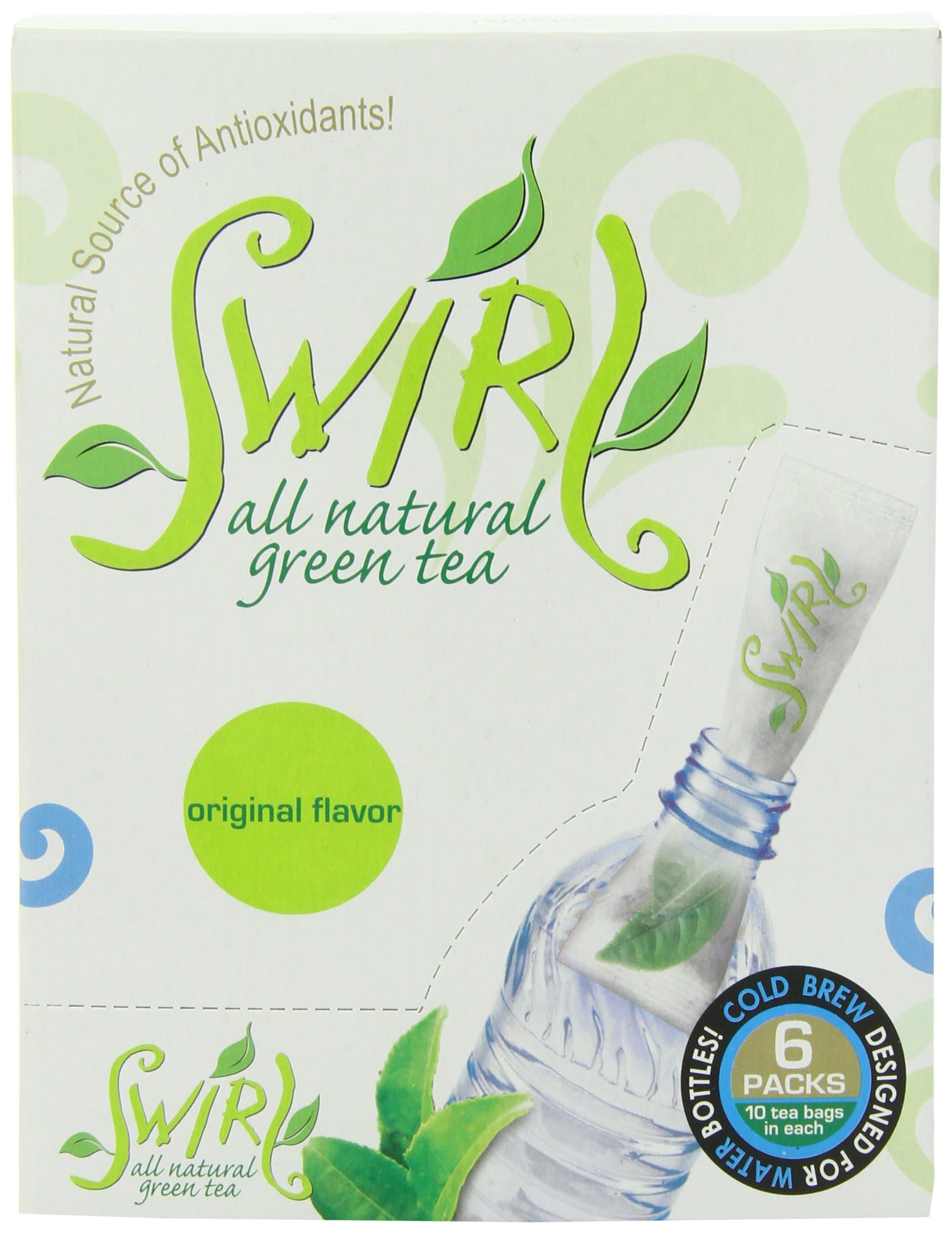 Swirl Green Tea Cold-Brewed On-The-Go, Mixed Pack, 0.71-Ounce (Pack of 6)