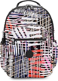 Kipling Seoul Large 15" Laptop Printed Backpack Soft Stripes