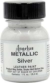 Angelus Metallic Leather Paint, 1 oz., Silver