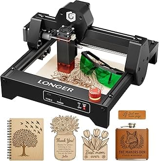 LONGER RAY5 Laser Engraver 3500mW High Precision 0.04 * 0.04mm Mini Laser Cutter and Engraving Machine 130x140mm Working Area for Wood Metal Acrylic Glass