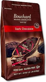 Premium Belgian Dark Chocolate with 72% Cacao | Individually Wrapped Pieces (2 LB)