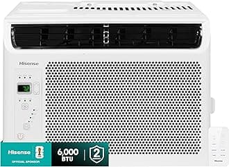 Hisense 6,000 BTU Window Air Conditioner, Easy Installation,Ultra Quiet, Easy-to-install Window Kit Included, 2 Years Warranty