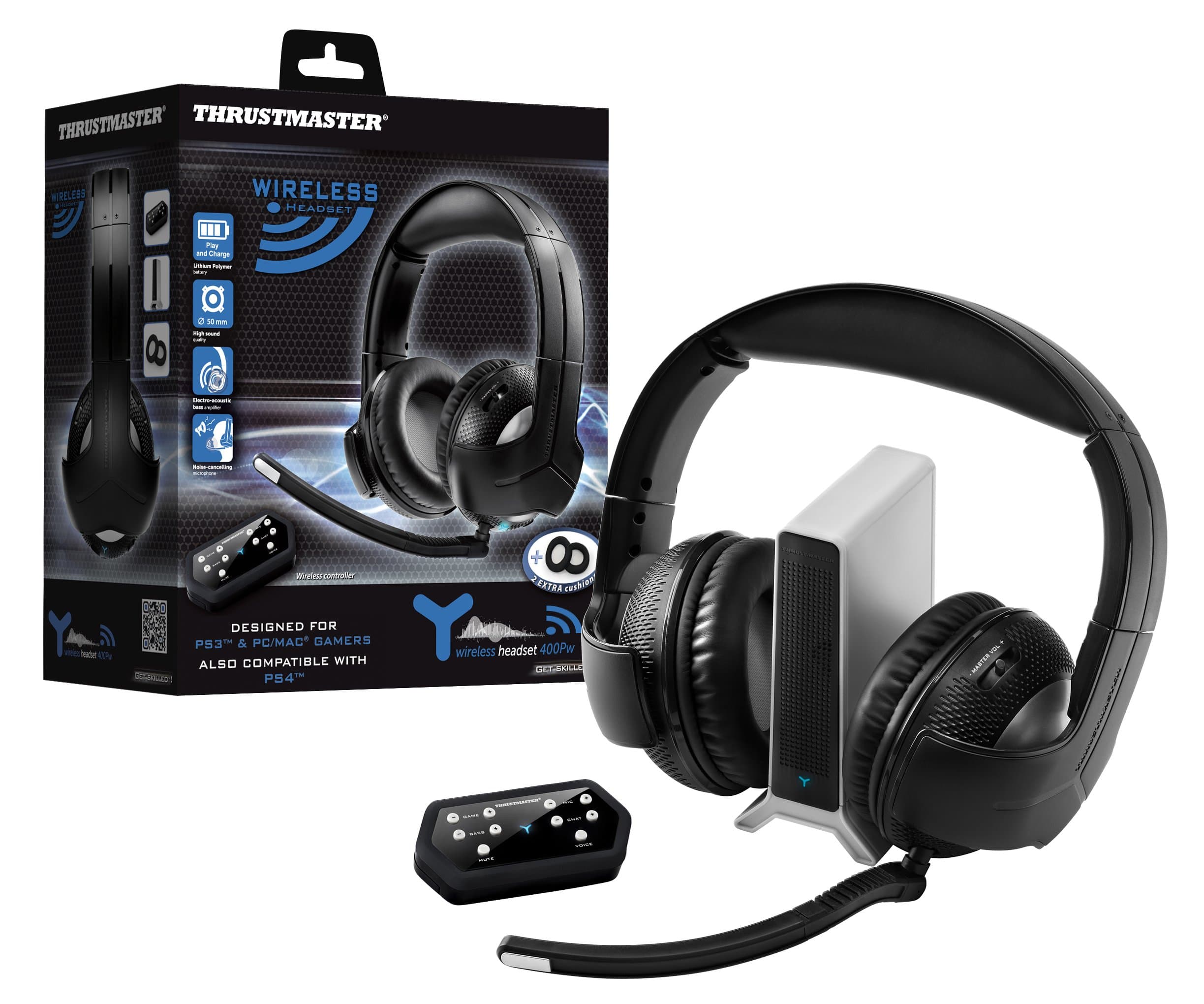 Thrustmaster Y- 400P Wireless Gaming Headset for (PS4/PS3/PC DVD/Mac)