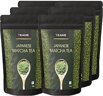 - TE-A-ME Matcha Tea Powder, 300g (198 Servings) | Pure Japanese Matcha Green Tea Powder | 50g-Pack of 6