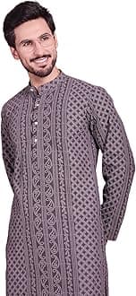 Jompers Men Chikankari Embroidered Kurtas