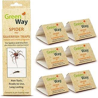 Greenway Silverfish and Spider Traps (6 Traps) - for Inside Your Home