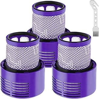 3 Pack V10 Filters Replacement for Dyson V10 Cyclone Series, V10 Absolute, V10 Animal, V10 Motorhead, V10 Total Clean, SV12, Replaces Part # 969082-01