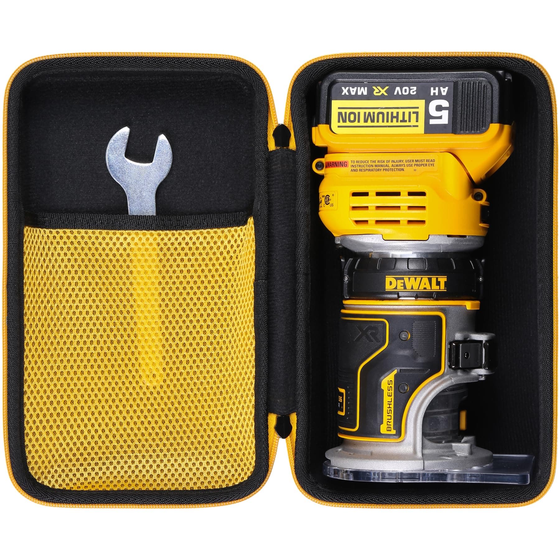 Khanka Hard Case Replacement for DEWALT 20V Max XR Cordless Router, Brushless, Case Only (DCW600B)