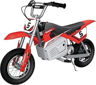 Razor MX350 Dirt Rocket Kids Ride On 24V Electric Toy Motocross Motorcycle Dirt Bike, Speeds up to 14 MPH, Red
