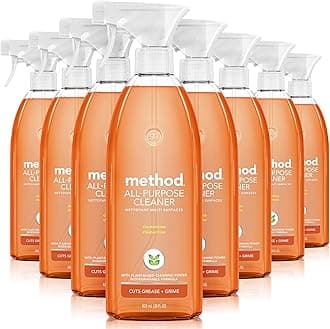 Method All-Purpose Cleaner Spray, Clementine, Perfect for Most Counters, Tiles, Stone, and More, 28 Oz Spray Bottles, (Pack of 8)