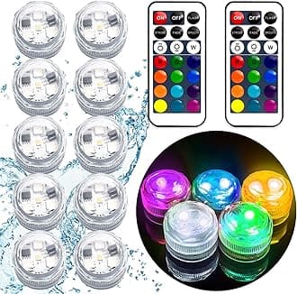 Submersible LED Lights, Waterproof LED Tea Lights Candle with Remote Battery Operated,RGB Color Changing for Vase Home Party Wedding Table Centerpieces