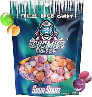 Cosmic Freeze Sour Starz Freeze Dried Candy, Crunchy Freeze Dry Candy for Mix...