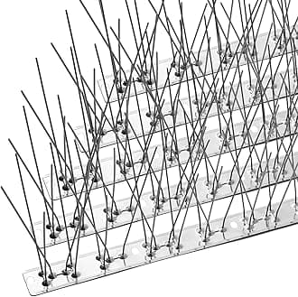 OFFO Bird Spikes with Stainless Steel Base,Pigeon Spikes for Roofs and Windows,Bird Deterrent Spikes Set for Deterring Crows,Seagulls and Small Birds,Cover 2.08m