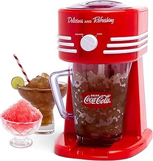 Coca-Cola Frozen Drink Maker and Margarita Machine for Home - 40-Ounce Slushy Maker with Stainless Steel Flow Spout - Easy to Clean and Double Insulated - Red