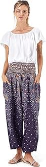 Happy Trunks Harem Pants for Women/Women’s Yoga Pants with Pockets (S-XXL) Hippie Clothes/Boho Clothes for Women/Beach Lounge