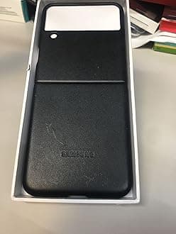 Samsung Electronics Galaxy Z Flip 3 Phone Case, Leather Protective Cover, Heavy Duty, Shockproof Smartphone Protector For Phone, Us Version, Black,Ef-Vf711Lbegus