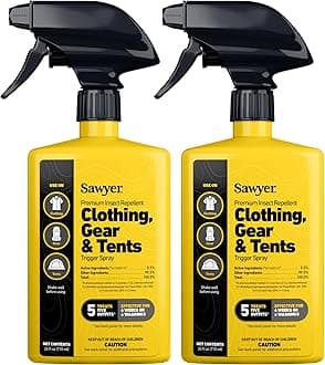 Sawyer Products SP6572 Twin Pack Premium Permethrin Clothing Insect Repellent Trigger Spray, 24 oz,Yellow