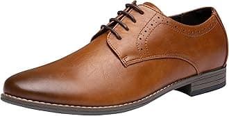Jousen Men's Oxford Plain Toe Dress Shoes Classic Formal Derby Shoes