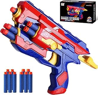 Guns for Mini Nerf Gun Bullet, MicroShots Pump-Action Blasting Gun Toys with 10 Pcs Soft Foam Darts, Small Toy Foam Blaster Guns for Boys, Girls, Kids and Teens
