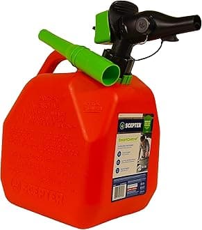 Scepter FR1G252 Fuel Container with Spill Proof Spout with Bonus Spout Extender, Red Gas Can, 2 Gallon