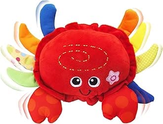 KiddoLab Musical Plush Crab Toy for 3+ Month Old Babies with Nursery Rhymes, Sounds and Sensor Button for Tummy Time and Early Development