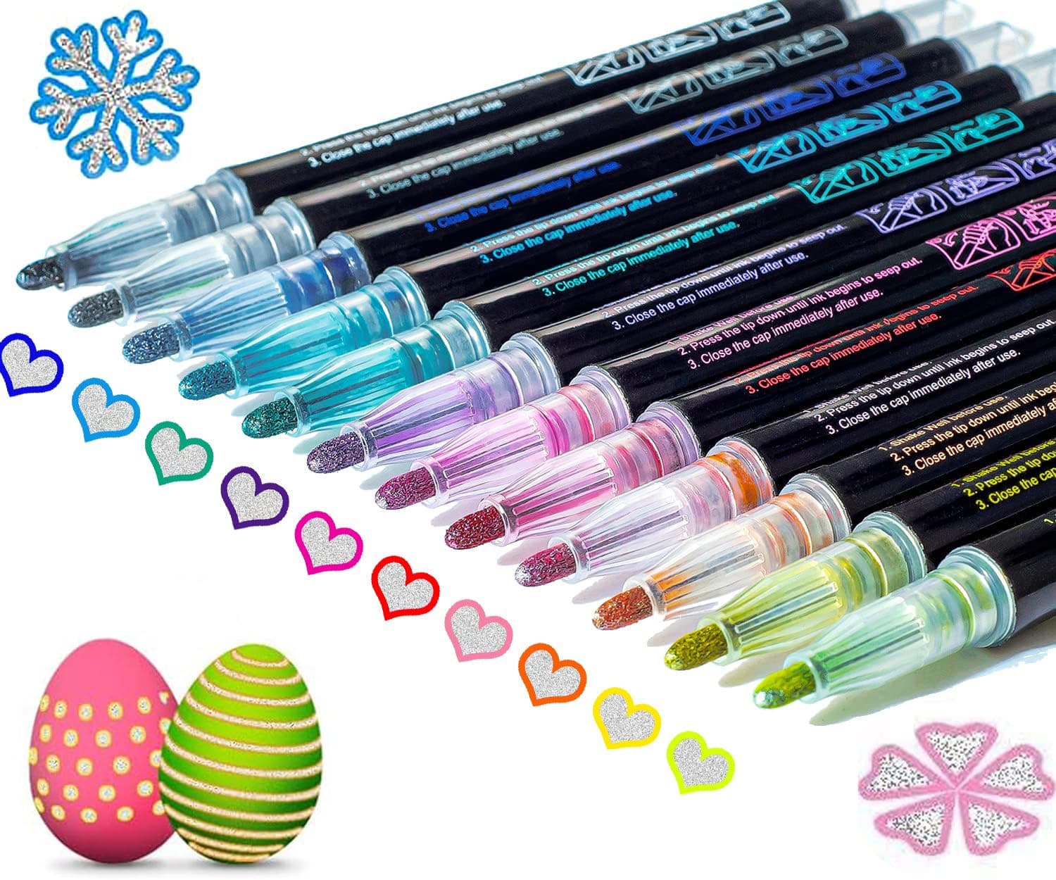 Muchcute Glitter Pens Outline Markers