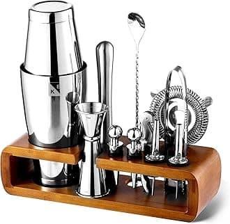 KITESSENSU Boston Shaker Set 11 Pieces, Cocktail Shaker Bar Set, Bartender Kit