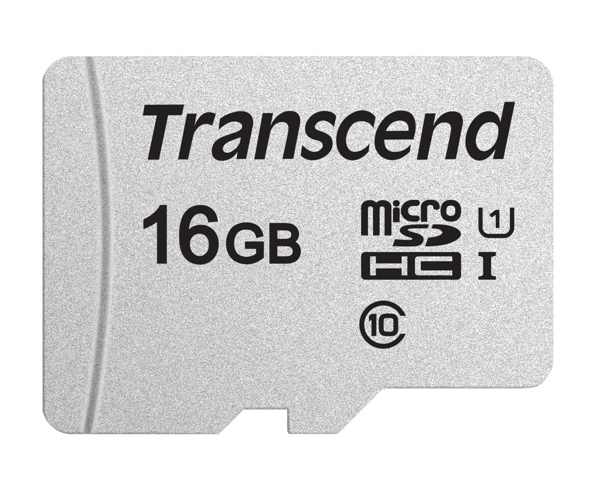 USD300S 16GB microSDHC Class 10 U1 Memory Card with SD Adapter TS16GUSD300S-A