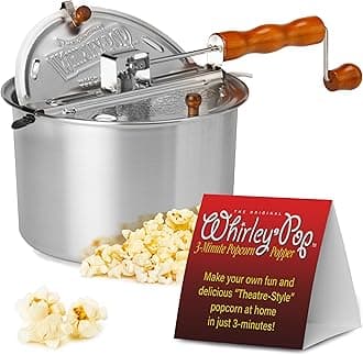 Wabash Valley Farms Whirley Pop Stovetop Popcorn Popper (Original Silver)