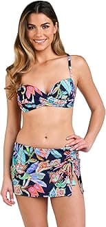 La Blanca Women's Over The Shoulder Wrap Bikini Swimsuit Top