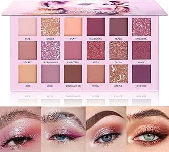 - UCANBE Professional 18 Colors Aromas Nude Eyeshadow Palette Long Lasting Multi Reflective Shimmer Matte Glitter Pressed Pearls Eye Shadow Makeup Pallet Kit