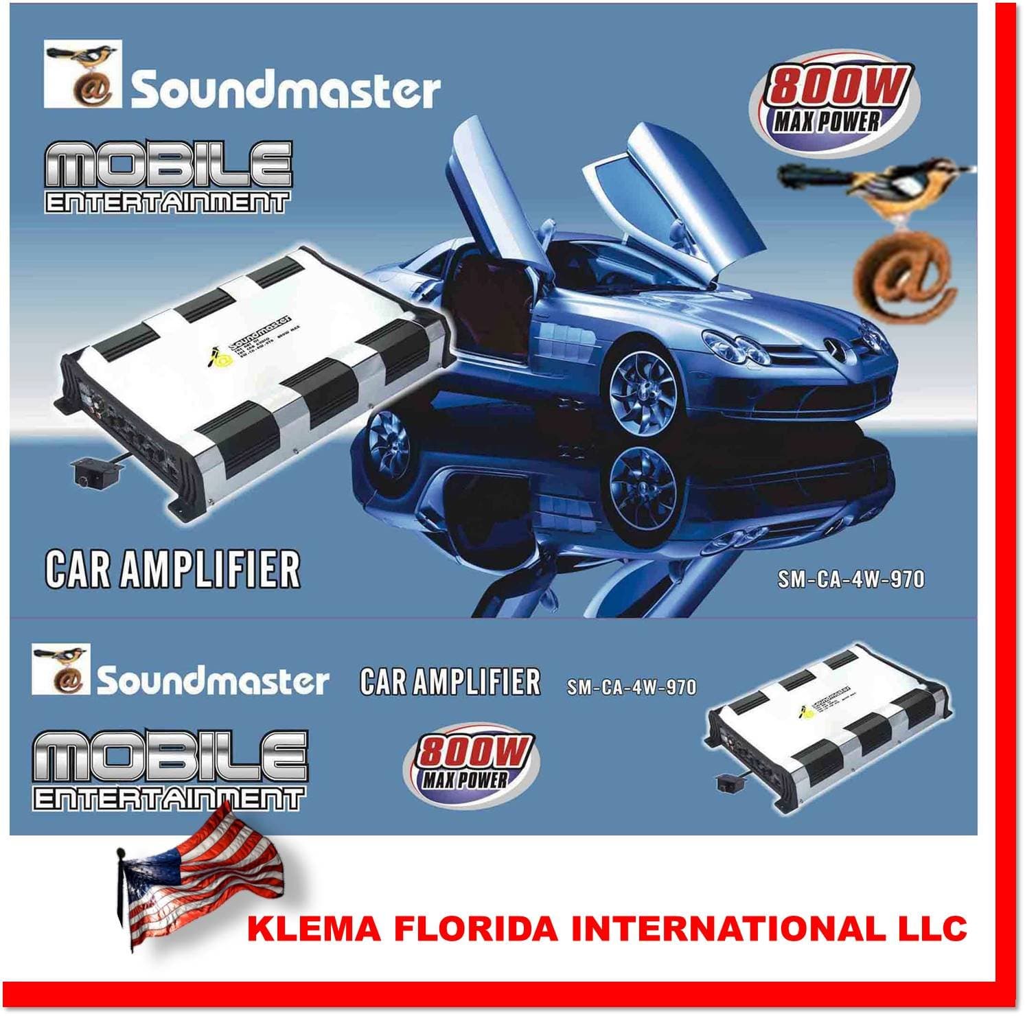 CAR POWER AMPLIFIER 800W 2/4 CHANNEL