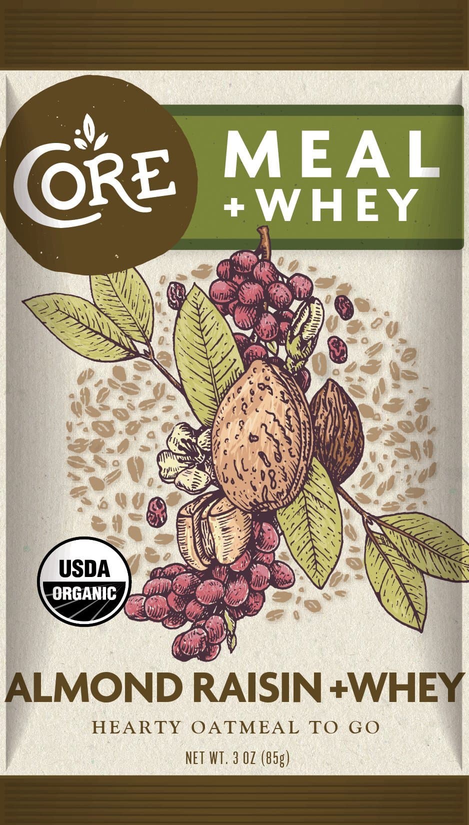 Core Meal Almond Raisin with Whey - 10 Pack