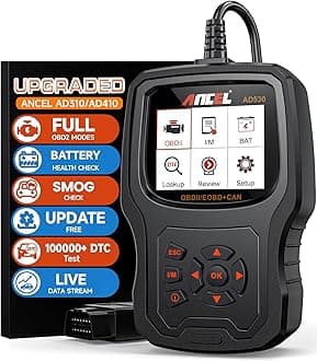 (Upgraded AD310) AD530 Car Diagnostic Scan Tool, Vehicle OBD2 Scanner Code Reader, Check Engine Light, Smog Emission Test, O2 Sensor Test, EVAP and Upgraded Graphing Battery Status
